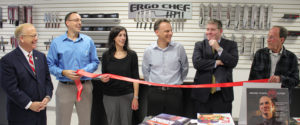 Ergo Chef kitchen Store Grand Opening with Mike Scott and Lori and there Dad who helped them get started.