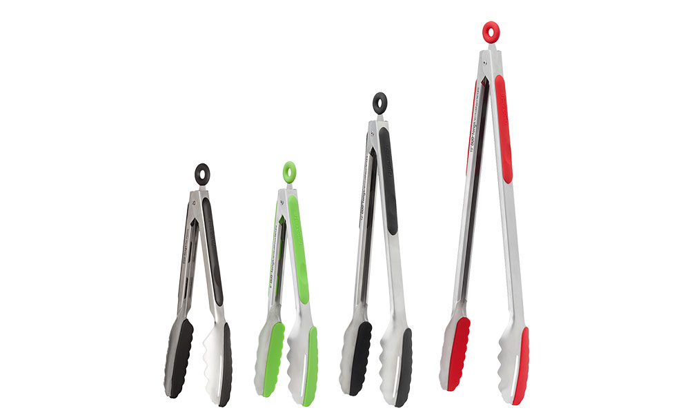 Individual Locking Silicone DUO Kitchen Tongs - Ergo Chef Knives