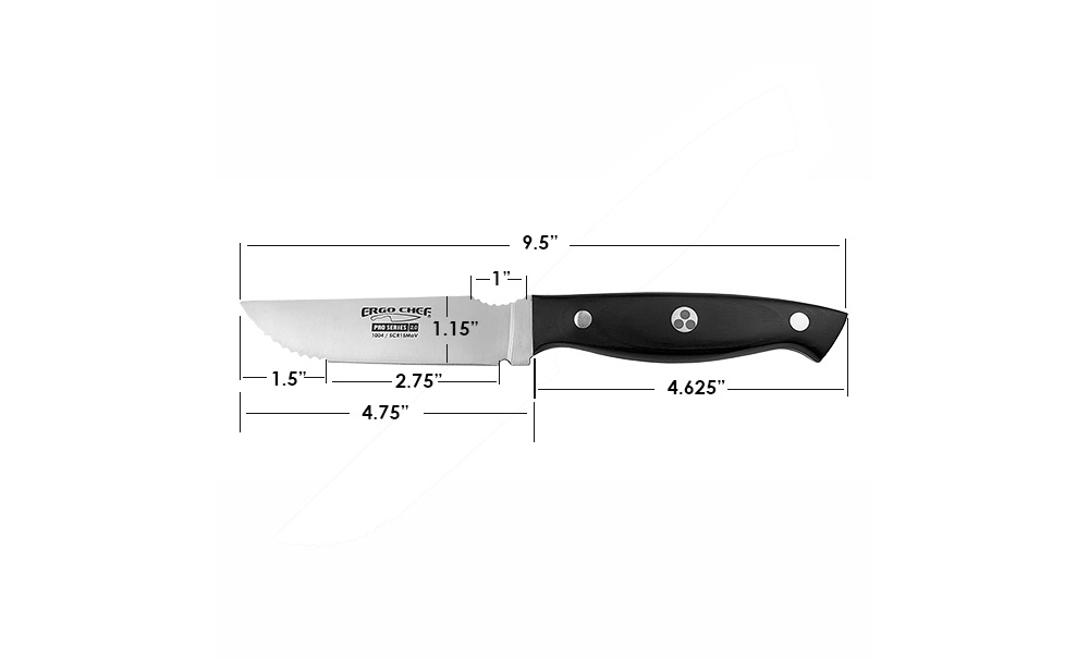 Pro Series 2.0 4pc Steak House Steak Knife Set - Ergo Chef Knives