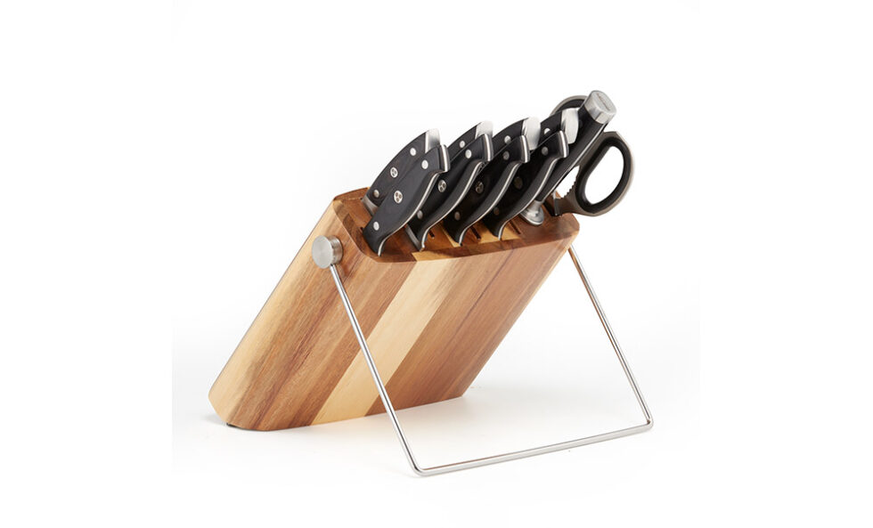Pro Series 2.0 11pc Acacia Wood Knife Block Set Ergo Chef Knives
