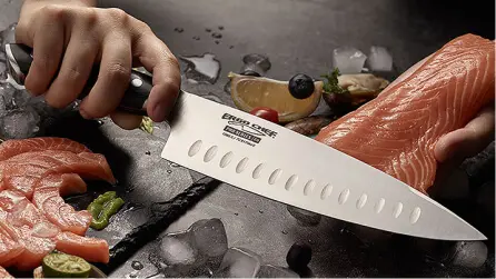 Swedish Chef Knife :: professional blade, ergonomic arthritis knife