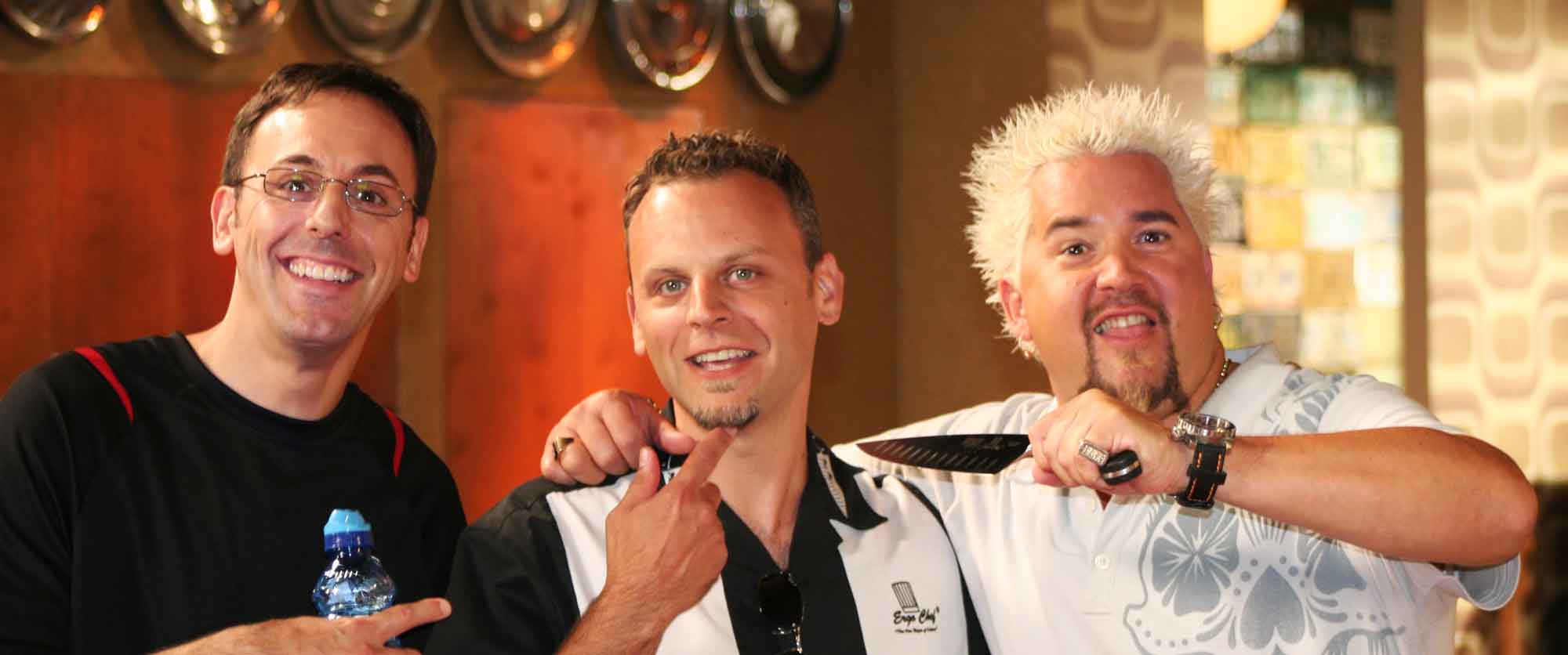Mike Scoot in Big Bite Studio w Guy Fieri