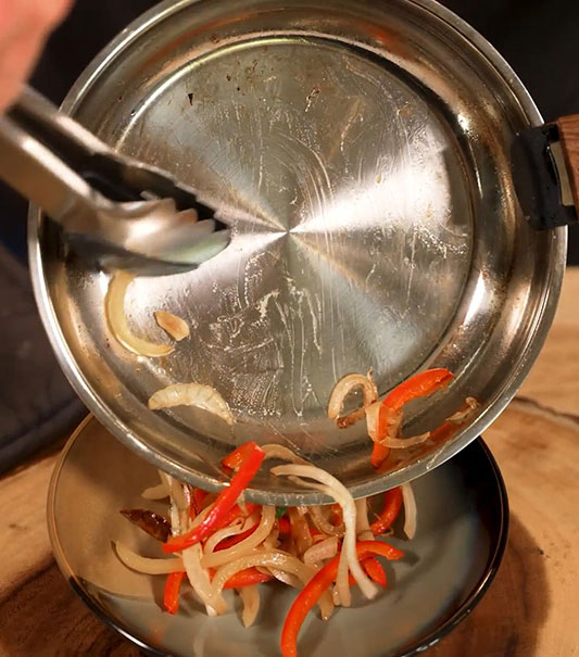 plating peppers inch pan