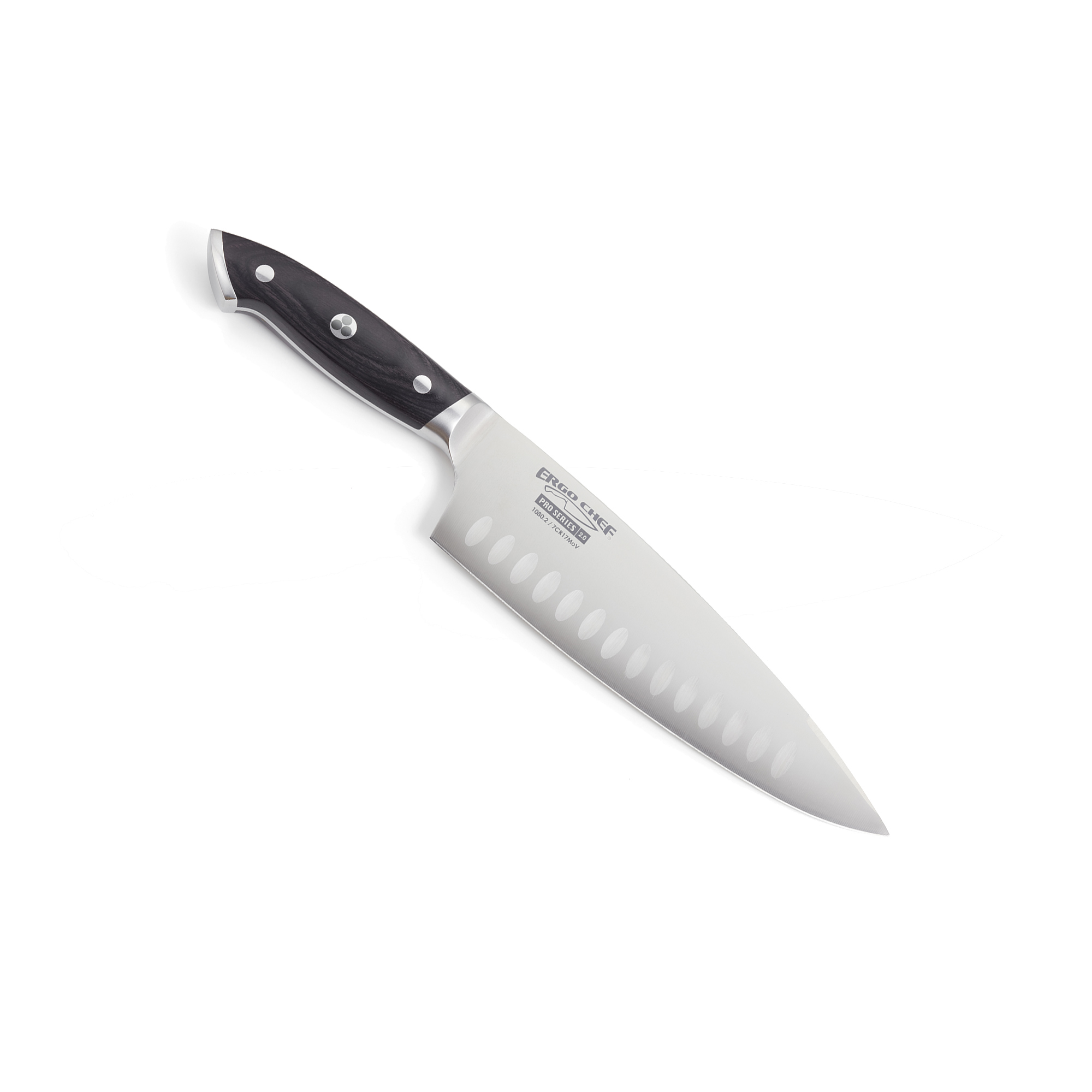ErgoChef AcaciaBlock ChefsKnife diagonal